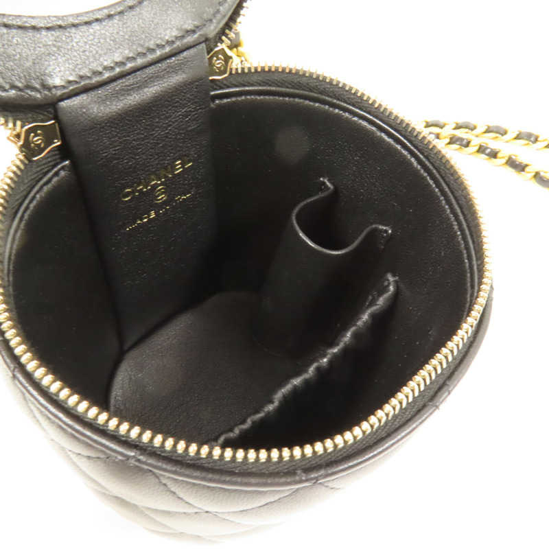 CHANEL 牛皮皮革Chain Shoulder金扣手挽肩背兩用袋-5