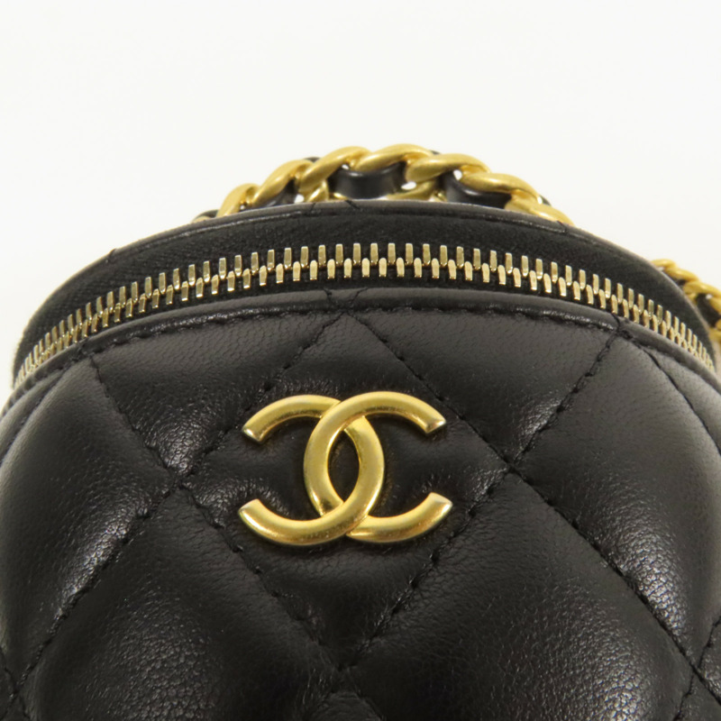 CHANEL 牛皮皮革Chain Shoulder金扣手挽肩背兩用袋-6