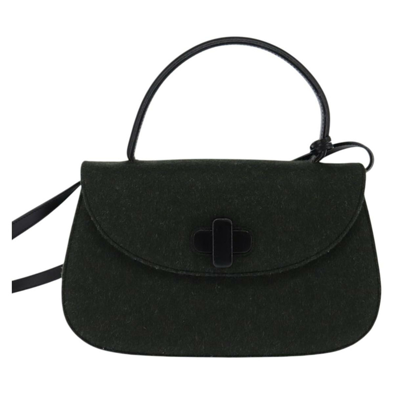 【日本直送】GUCCI 手提包 毛氈 兩用 卡其色 銀色 正品 144382-12