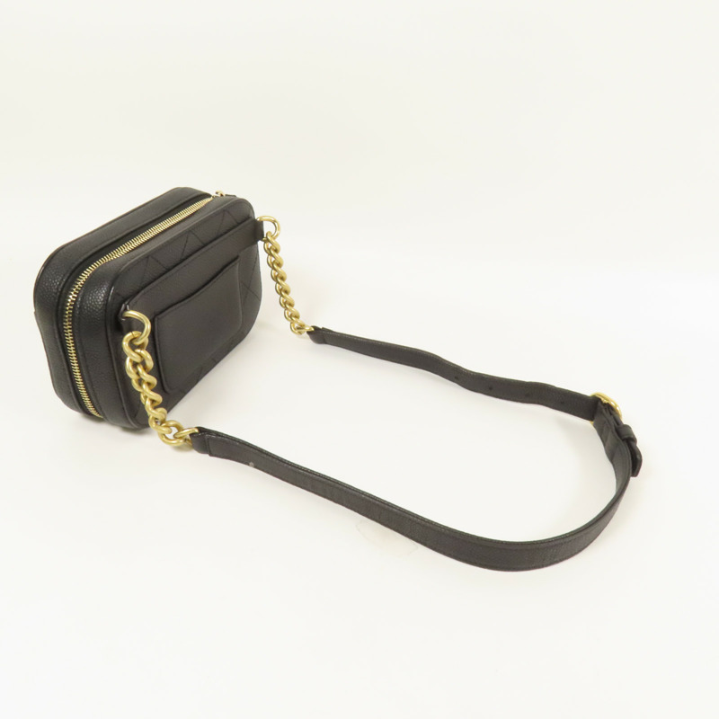 CHANEL 牛皮皮革Chain Shoulder金扣肩背袋-5