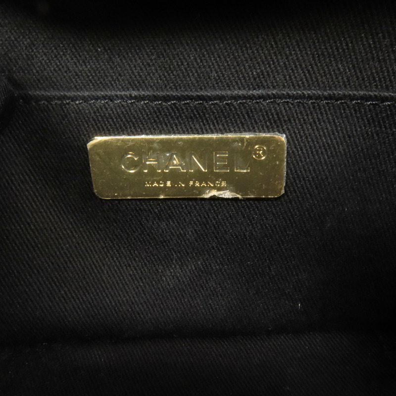 CHANEL 牛皮皮革Chain Shoulder金扣肩背袋-7