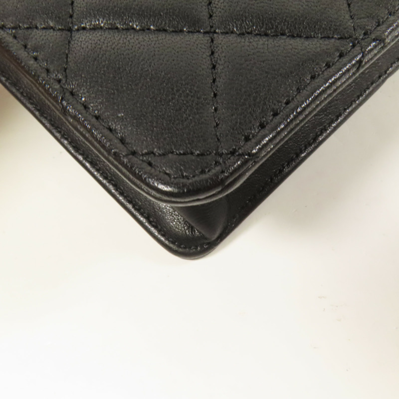 CHANEL 牛皮皮革Chain Shoulder金扣肩背袋-12