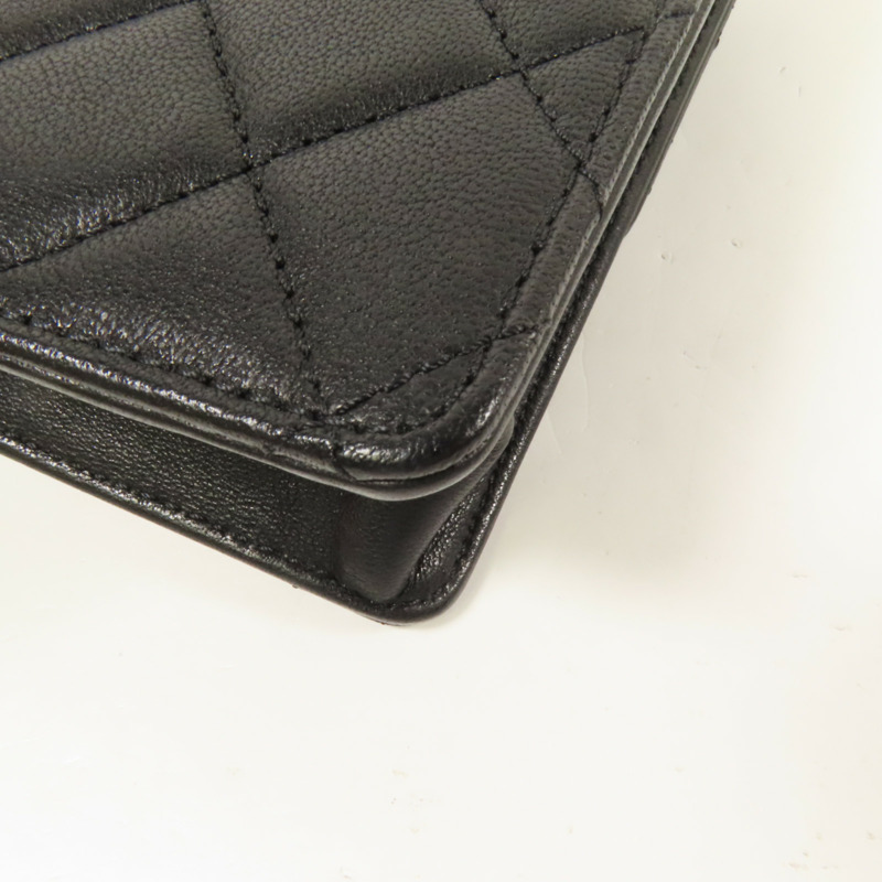 CHANEL 牛皮皮革Chain Shoulder金扣肩背袋-13