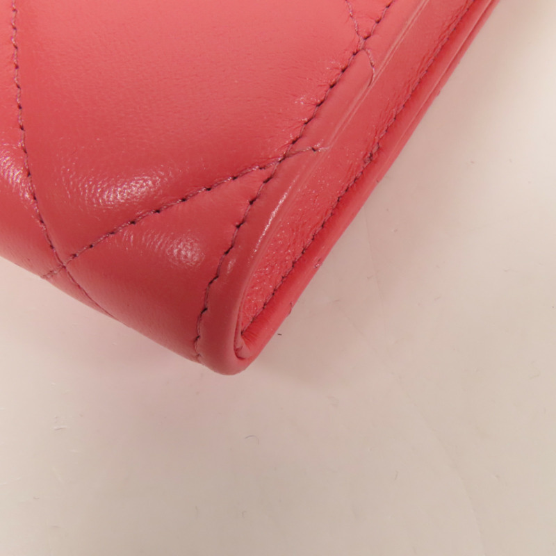 CHANEL 牛皮皮革Chain Shoulder金扣鏈帶肩背袋-13