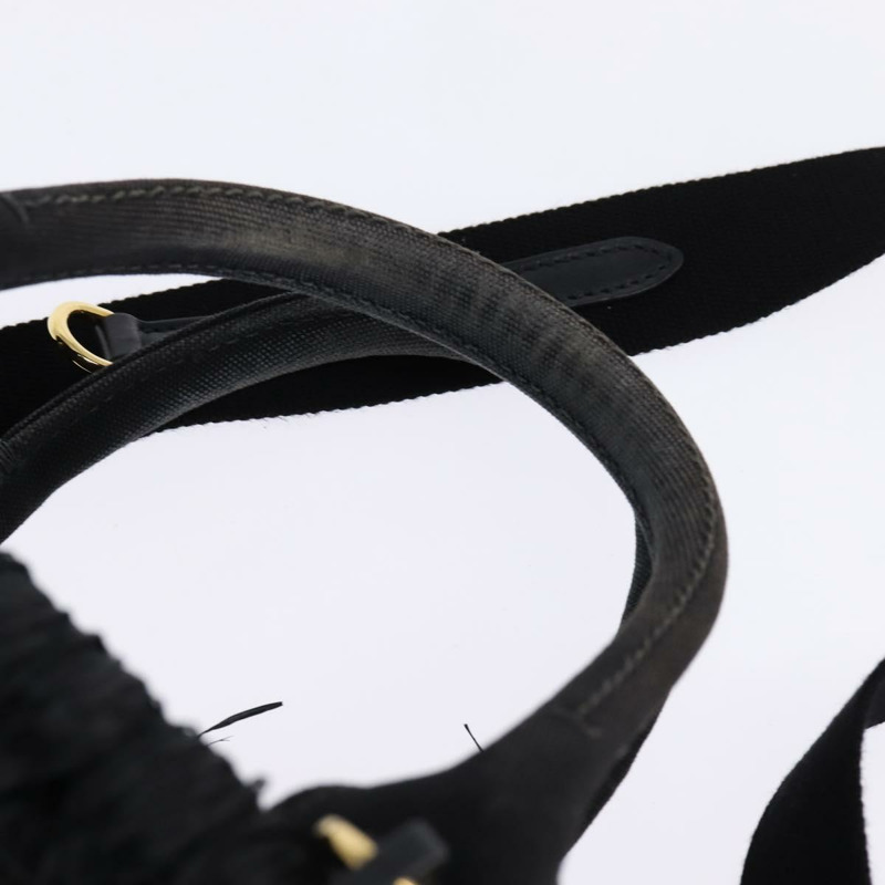 【日本直送】PRADA 籃子包 手提包 拉菲草編織 兩用 黑色 金色 正品 144390-7