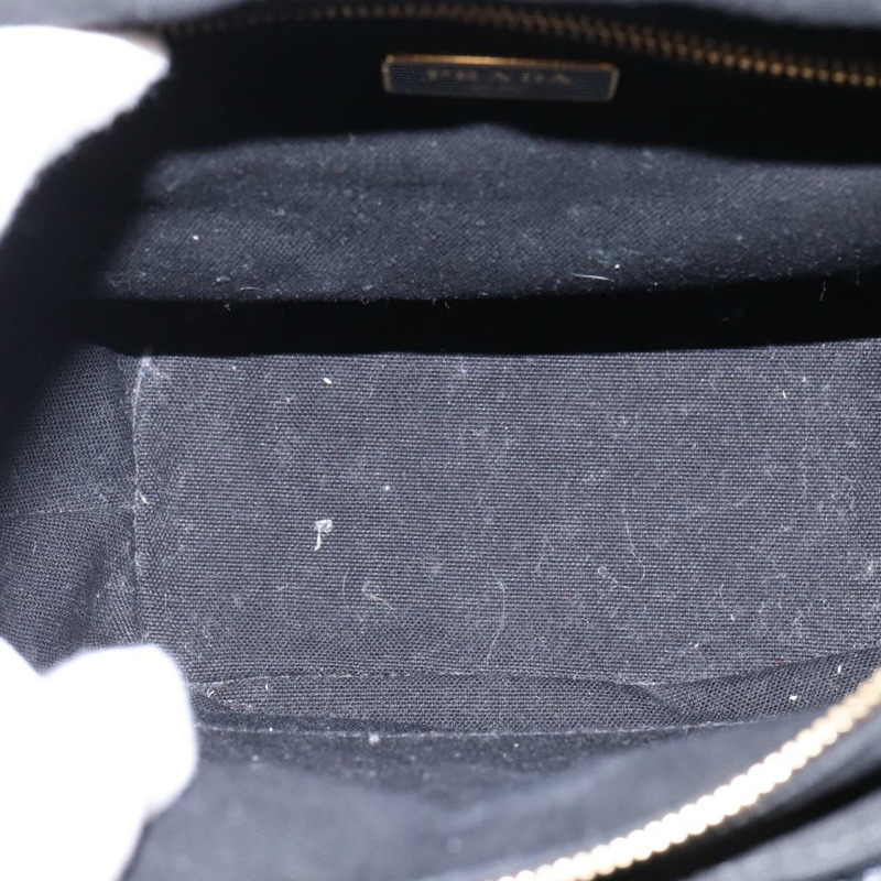 【日本直送】PRADA 籃子包 手提包 拉菲草編織 兩用 黑色 金色 正品 144390-9