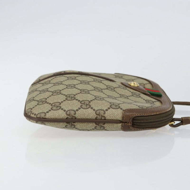 【日本直送】GUCCI GG Supreme Web Sherry Line 手提包 PVC 米色 金色 904 02 047 正品 144351-2