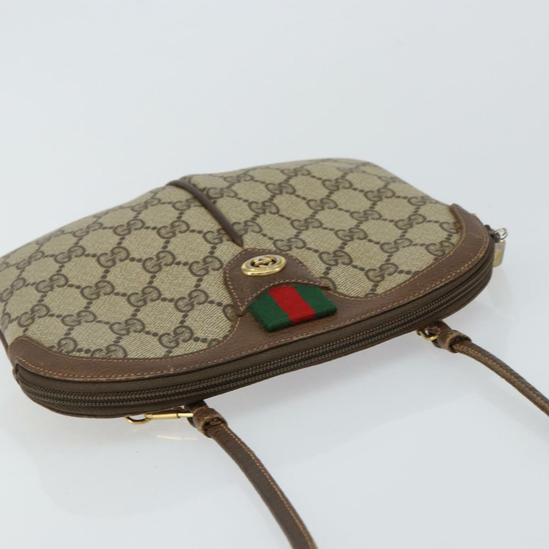 【日本直送】GUCCI GG Supreme Web Sherry Line 手提包 PVC 米色 金色 904 02 047 正品 144351-5