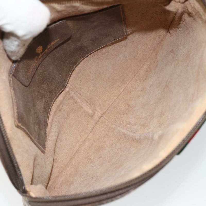 【日本直送】GUCCI GG Supreme Web Sherry Line 手提包 PVC 米色 金色 904 02 047 正品 144351-9