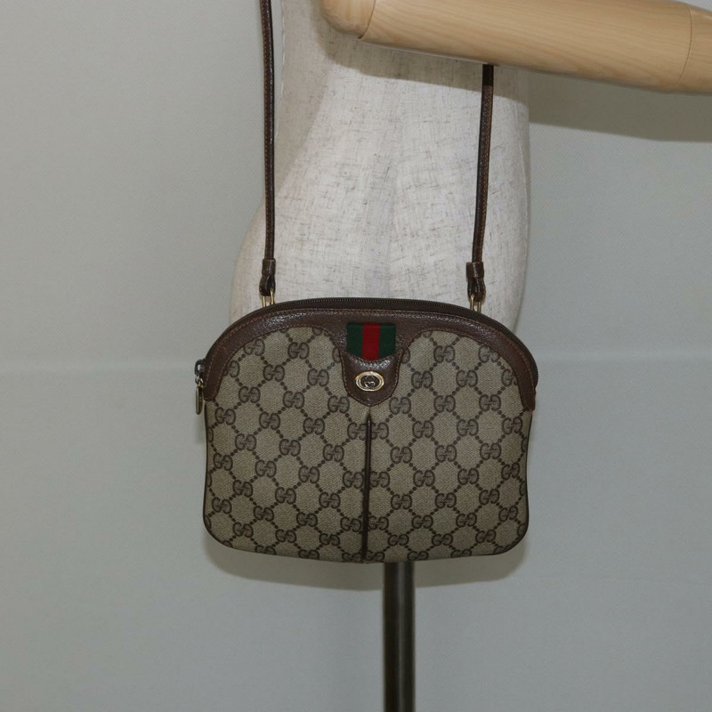 【日本直送】GUCCI GG Supreme Web Sherry Line 手提包 PVC 米色 金色 904 02 047 正品 144351-21