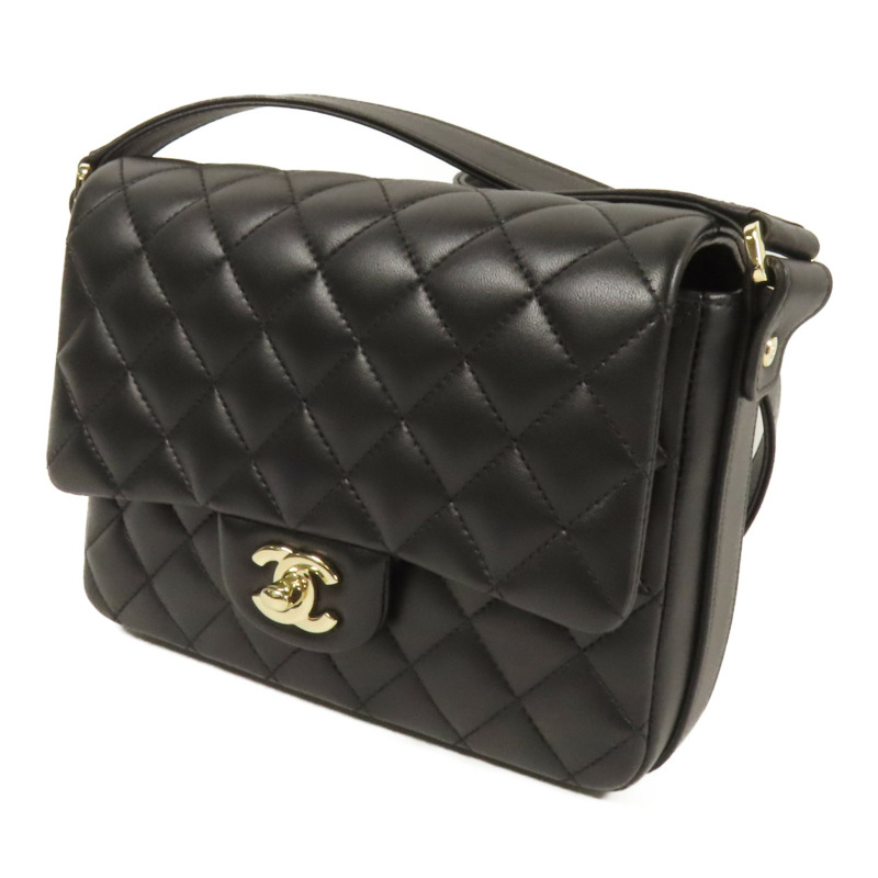 CHANEL 羊皮皮革Shoulder Bag金扣肩背袋-2