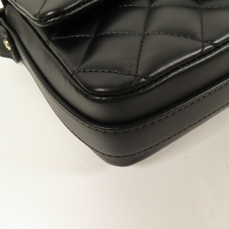 CHANEL 羊皮皮革Shoulder Bag金扣肩背袋-14