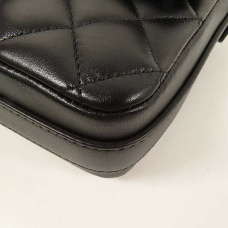 CHANEL 羊皮皮革Shoulder Bag金扣肩背袋-16