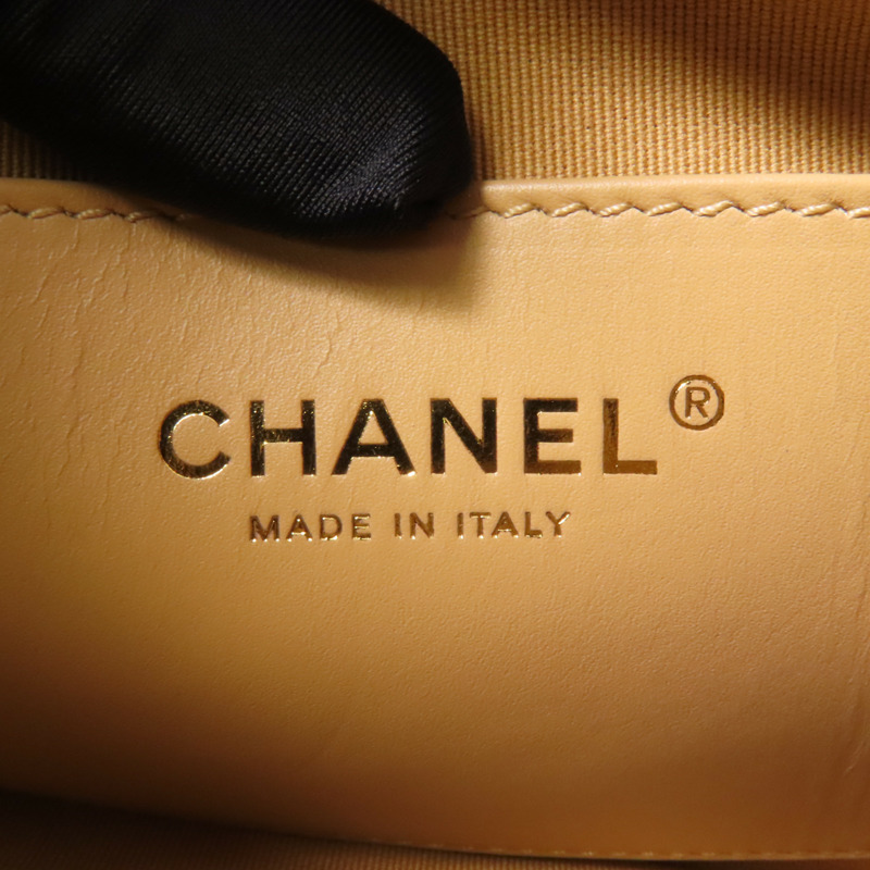 CHANEL 牛皮皮革Chain Shoulder金扣鏈帶肩背袋-7