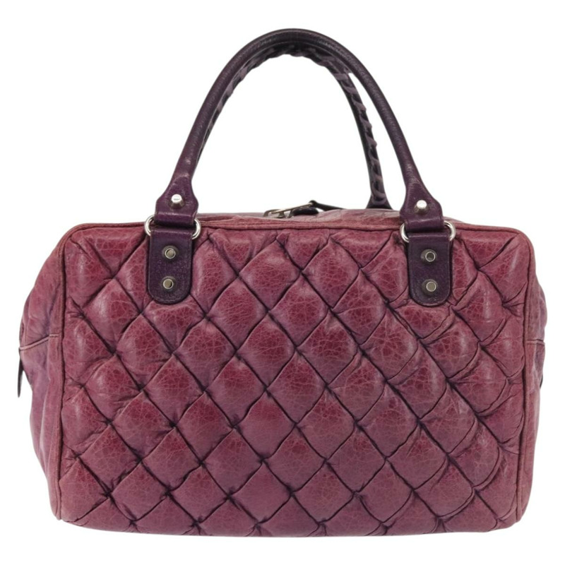 【日本直送】BALENCIAGA Matelasse 手提包 皮革 紫色 銀色 168031 正品 144433-1