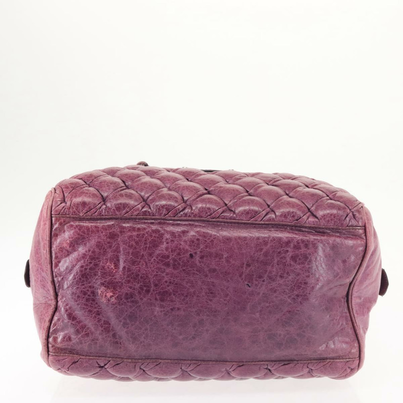 【日本直送】BALENCIAGA Matelasse 手提包 皮革 紫色 銀色 168031 正品 144433-4