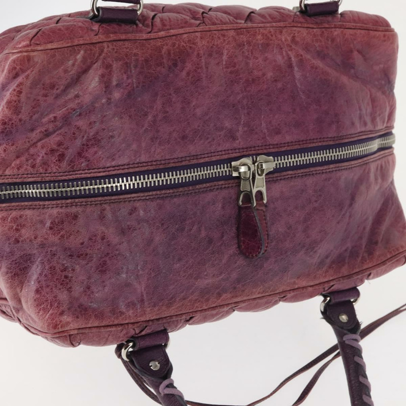 【日本直送】BALENCIAGA Matelasse 手提包 皮革 紫色 銀色 168031 正品 144433-6