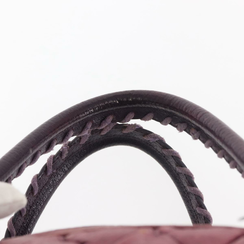 【日本直送】BALENCIAGA Matelasse 手提包 皮革 紫色 銀色 168031 正品 144433-8