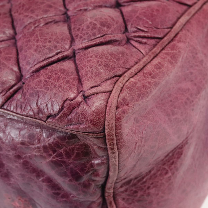 【日本直送】BALENCIAGA Matelasse 手提包 皮革 紫色 銀色 168031 正品 144433-16