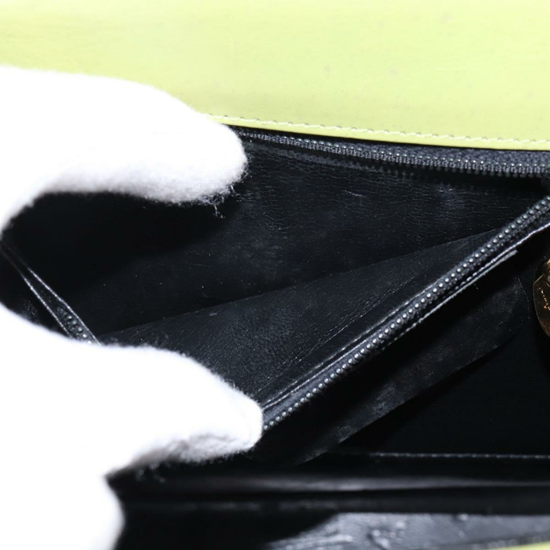 【日本直送】Salvatore Ferragamo Gancini 手提包 皮革 2way 綠金色 Auth 144432-10