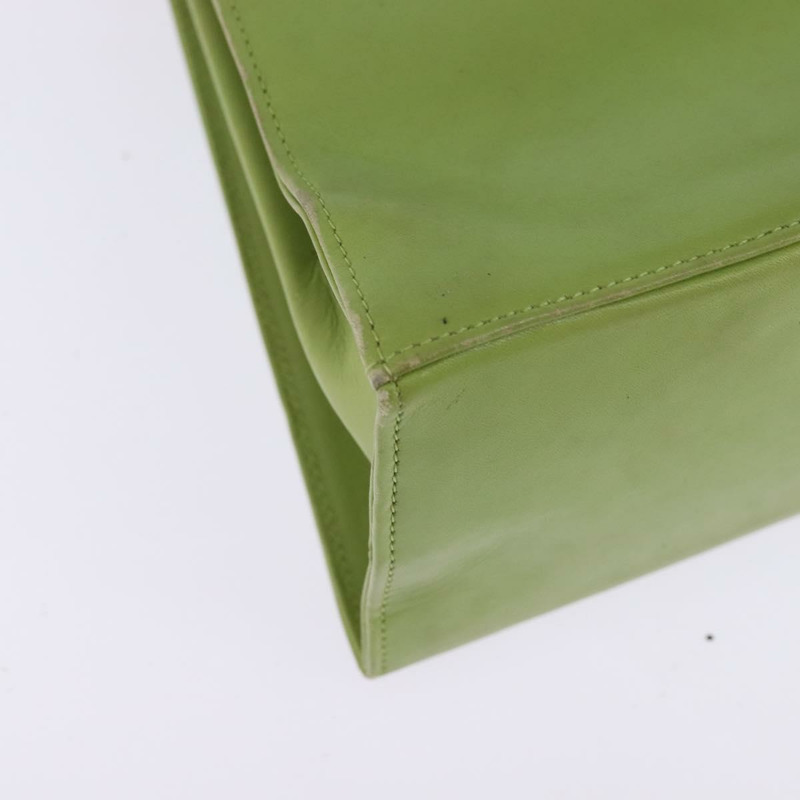 【日本直送】Salvatore Ferragamo Gancini 手提包 皮革 2way 綠金色 Auth 144432-17