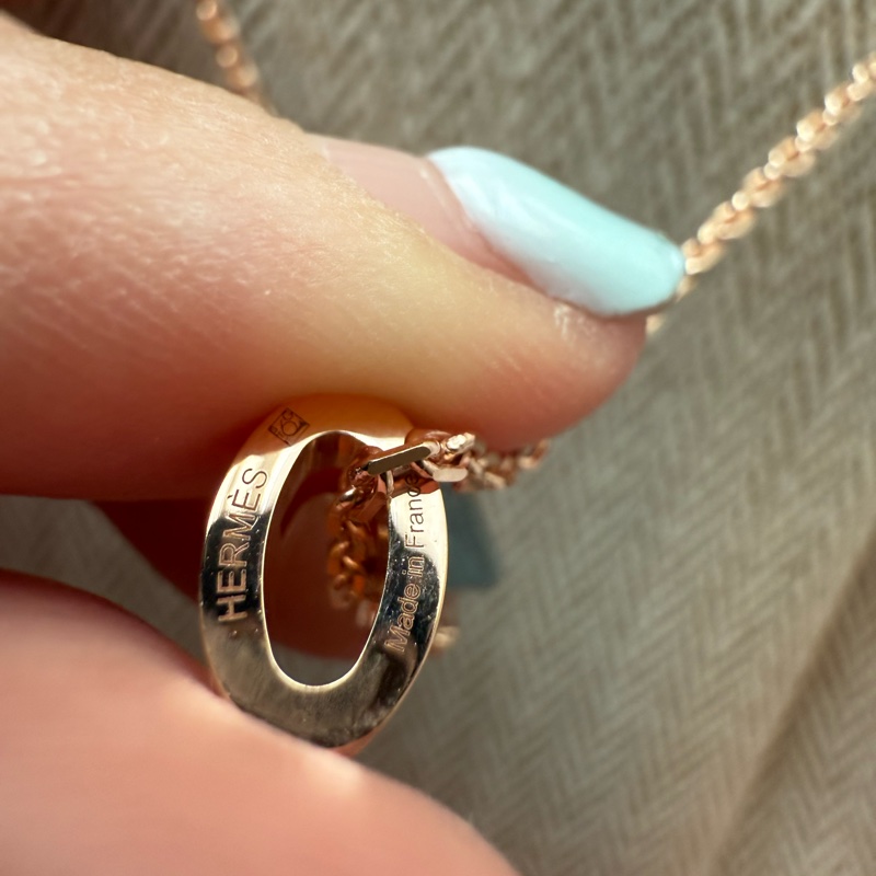💖Hermes mini Pop H 項鍊💖 粉玫瑰金 全新-2