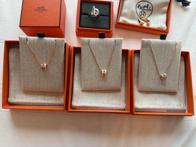 💖Hermes mini Pop H 項鍊💖 粉玫瑰金 全新-3