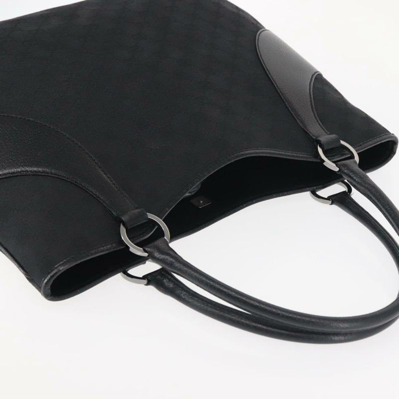 【日本直送】GUCCI GG帆布托特包 黑色 銀色 113016 正品 142531-5