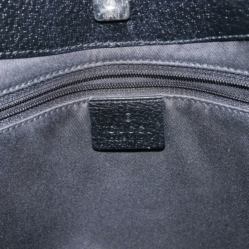 【日本直送】GUCCI GG帆布托特包 黑色 銀色 113016 正品 142531-16