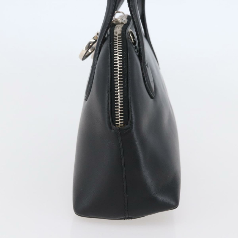 【日本直送】Salvatore Ferragamo Gancini 手提包 皮革 黑色 銀色 正品 135346-3