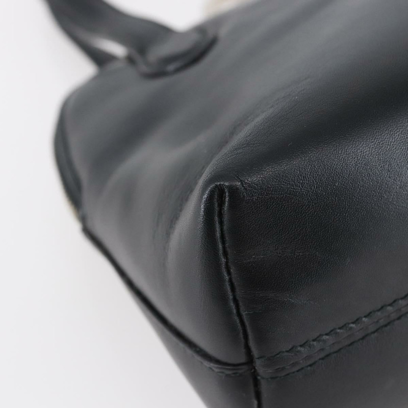 【日本直送】Salvatore Ferragamo Gancini 手提包 皮革 黑色 銀色 正品 135346-16