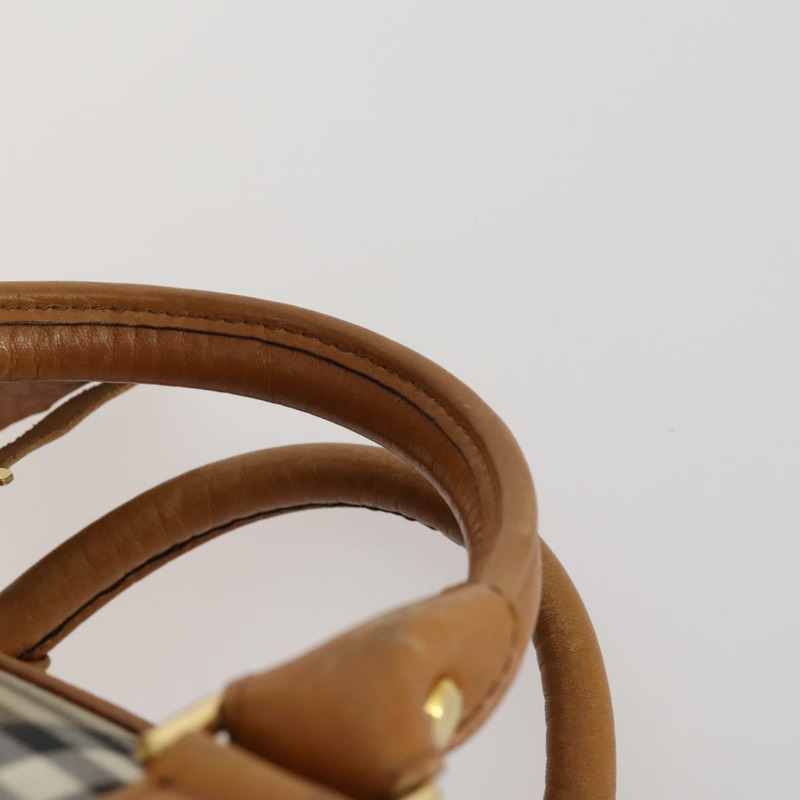 【日本直送】Burberrys Nova 格紋波士頓包 帆布 米色 金色 正品 144621-7