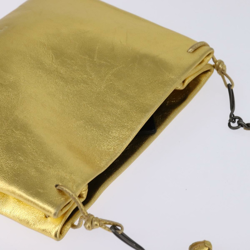 【日本直送】PRADA 鏈條單肩包 皮革 金色 正品 144612-5