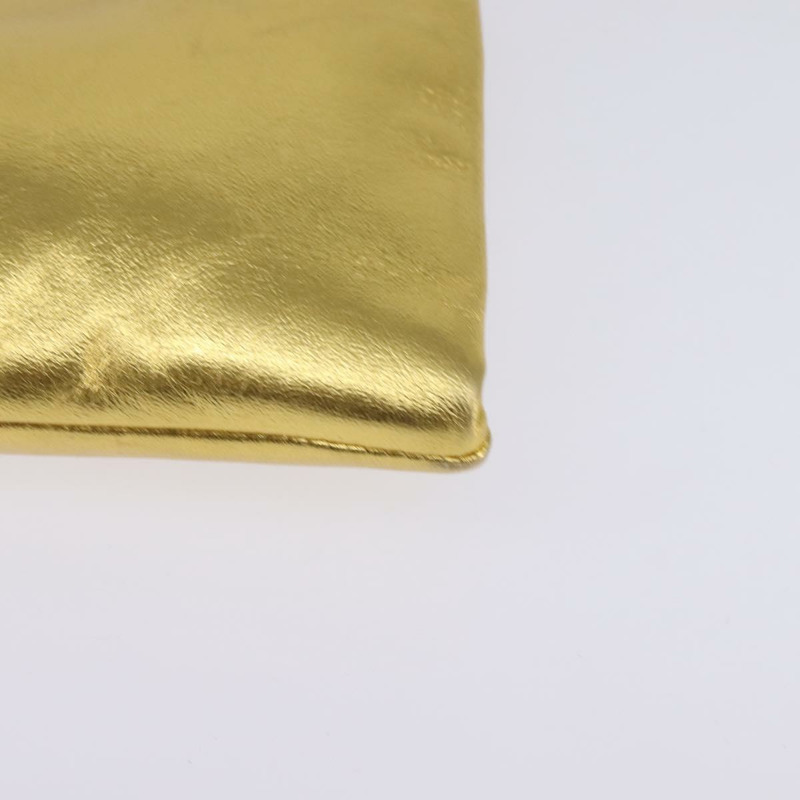 【日本直送】PRADA 鏈條單肩包 皮革 金色 正品 144612-8