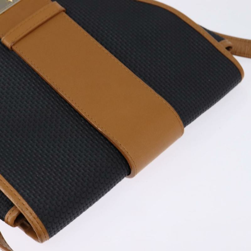 【日本直送】SAINT LAURENT 肩背包 塗層帆布 黑色 棕色 金色 正品 144544-5