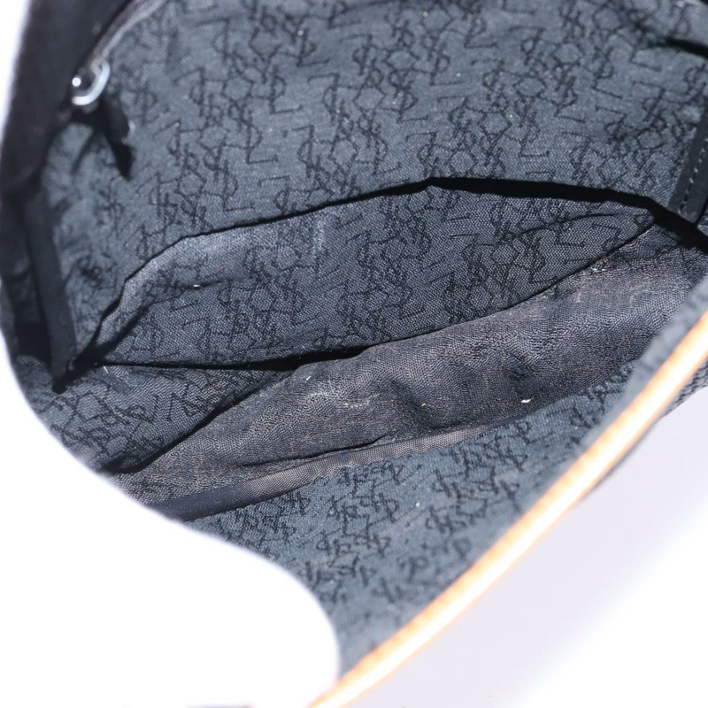 【日本直送】SAINT LAURENT 肩背包 塗層帆布 黑色 棕色 金色 正品 144544-11