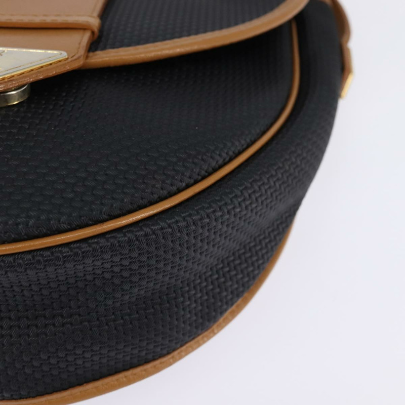 【日本直送】SAINT LAURENT 肩背包 塗層帆布 黑色 棕色 金色 正品 144544-14