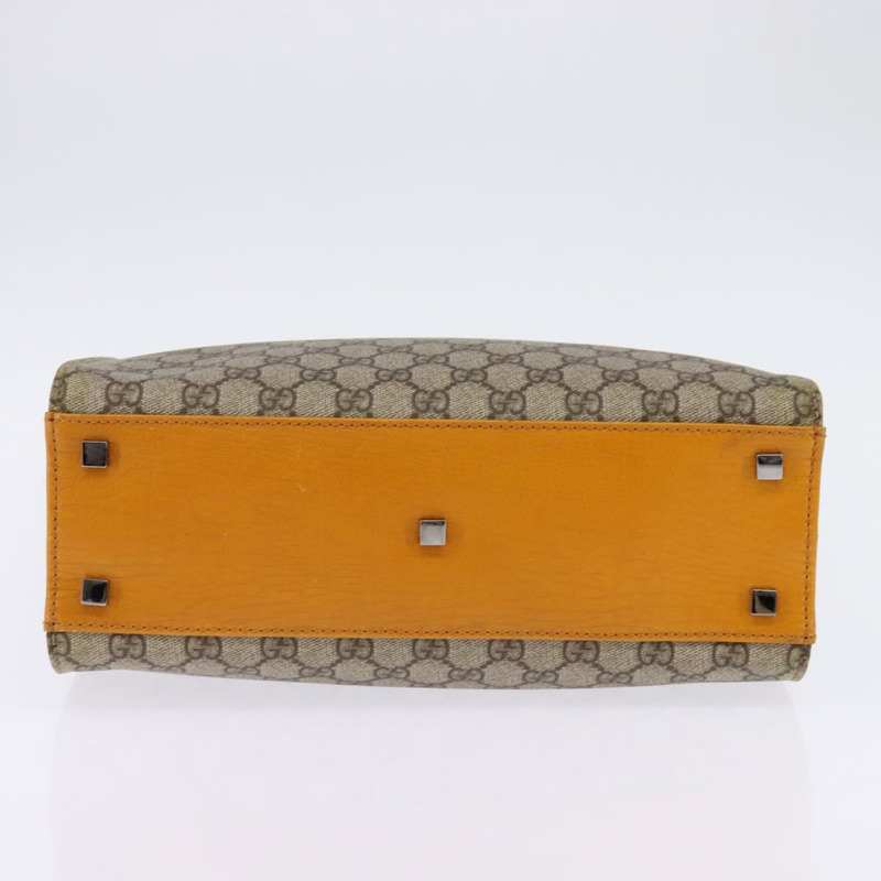 【日本直送】GUCCI GG Supreme 手提包 PVC 皮革 米色 銀色 91249 正品 144530-4