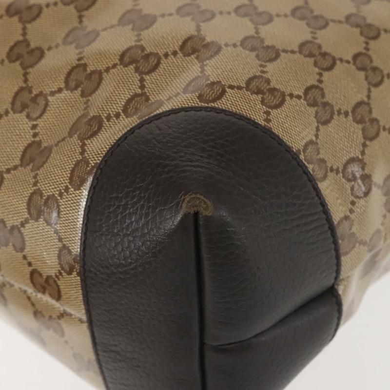 【日本直送】GUCCI GG 水晶手提包 塗層帆布 暢貨 米色 金色 353706 正品 144529-13