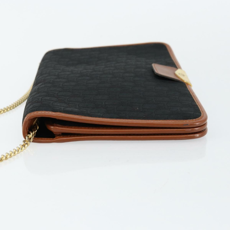 【日本直送】Christian Dior Trotter帆布鏈條單肩包 黑色 金色 正品 144627-3