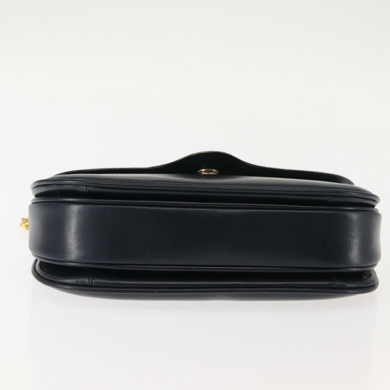 【日本直送】CELINE 鏈條單肩包 皮革 海軍藍 金色 正品 144581-4