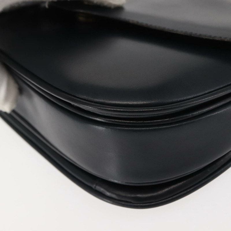 【日本直送】CELINE 鏈條單肩包 皮革 海軍藍 金色 正品 144581-13