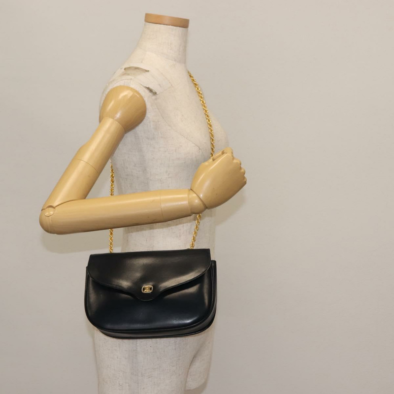 【日本直送】CELINE 鏈條單肩包 皮革 海軍藍 金色 正品 144581-20