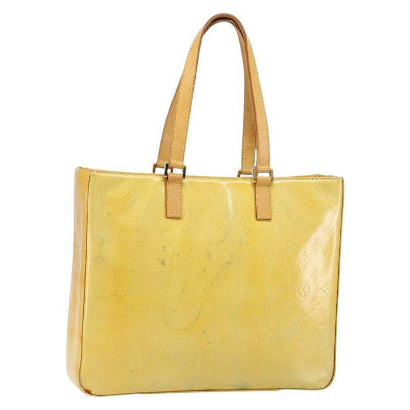 【日本直送】路易威登 Monogram Vernis Columbus 灰色手提包 M91028 LV Auth 145223-0