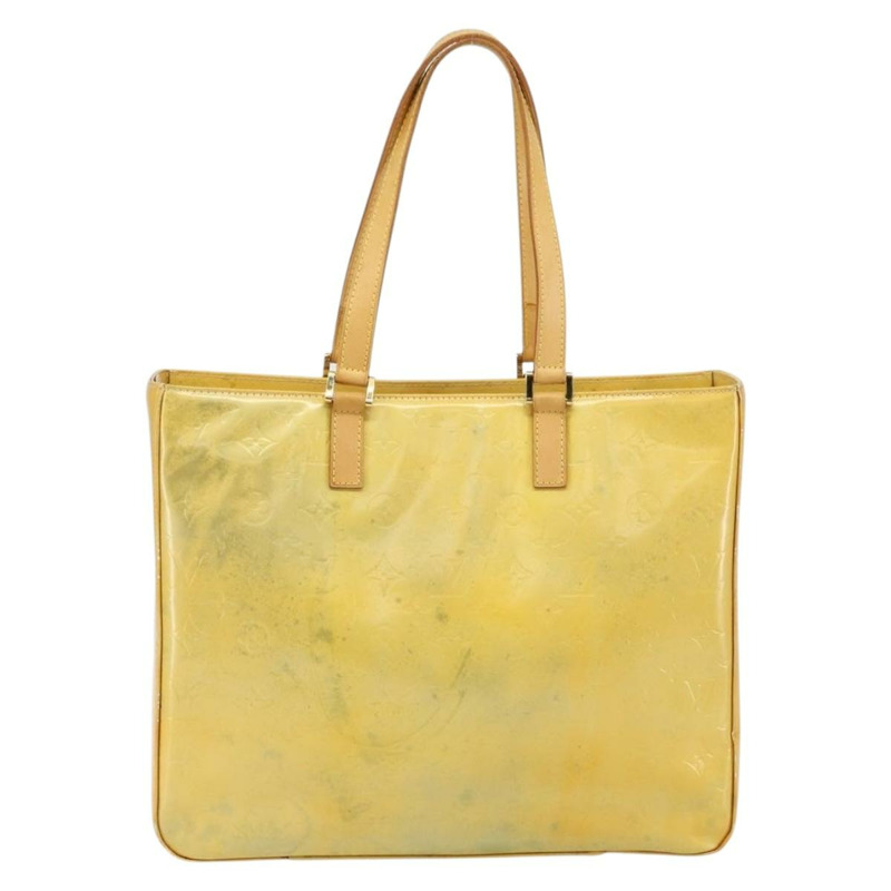 【日本直送】路易威登 Monogram Vernis Columbus 灰色手提包 M91028 LV Auth 145223-1