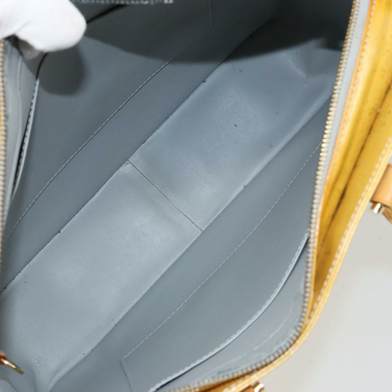 【日本直送】路易威登 Monogram Vernis Columbus 灰色手提包 M91028 LV Auth 145223-10