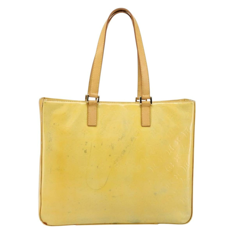 【日本直送】路易威登 Monogram Vernis Columbus 灰色手提包 M91028 LV Auth 145223-12