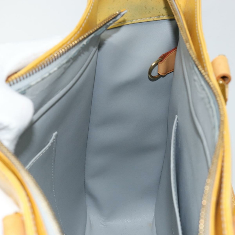 【日本直送】路易威登 Monogram Vernis Columbus 灰色手提包 M91028 LV Auth 145223-19