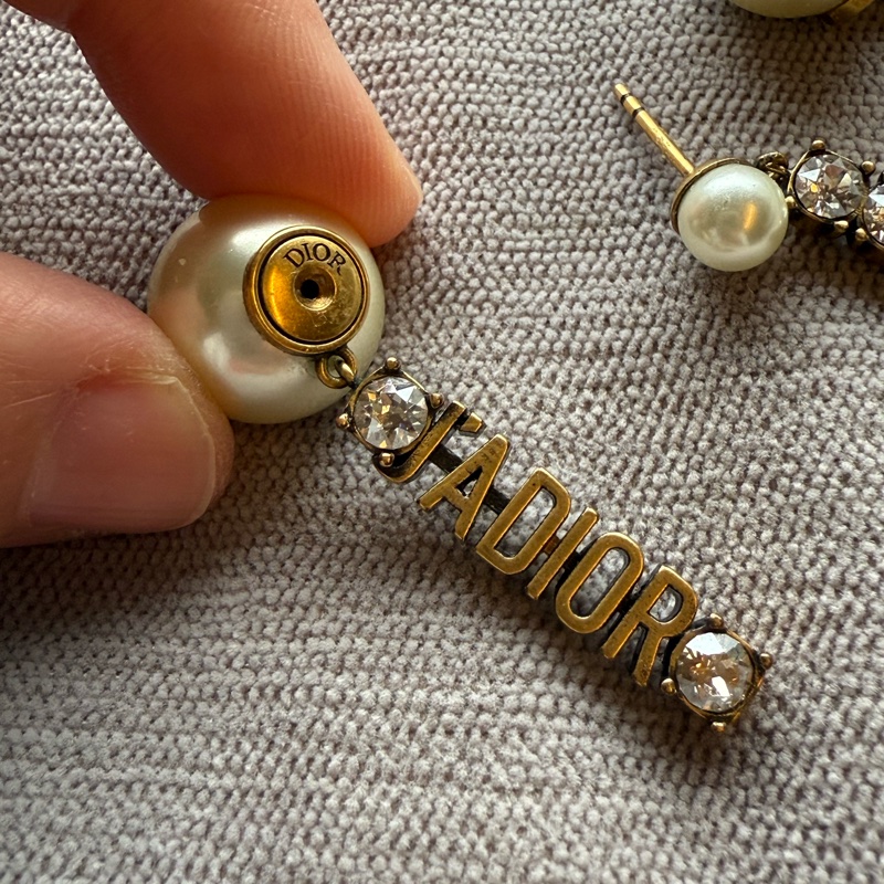 經典珍珠Dior耳環-1