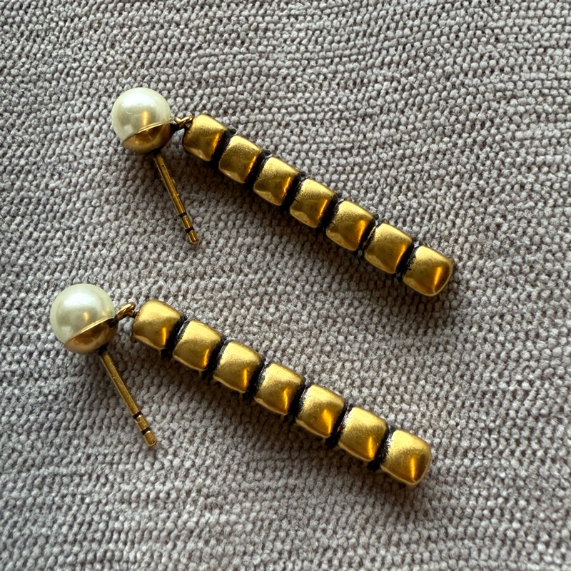 經典珍珠Dior耳環-6